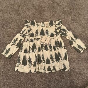 Kate Quinn Multi Pine Asymmetrical Ruffle Top